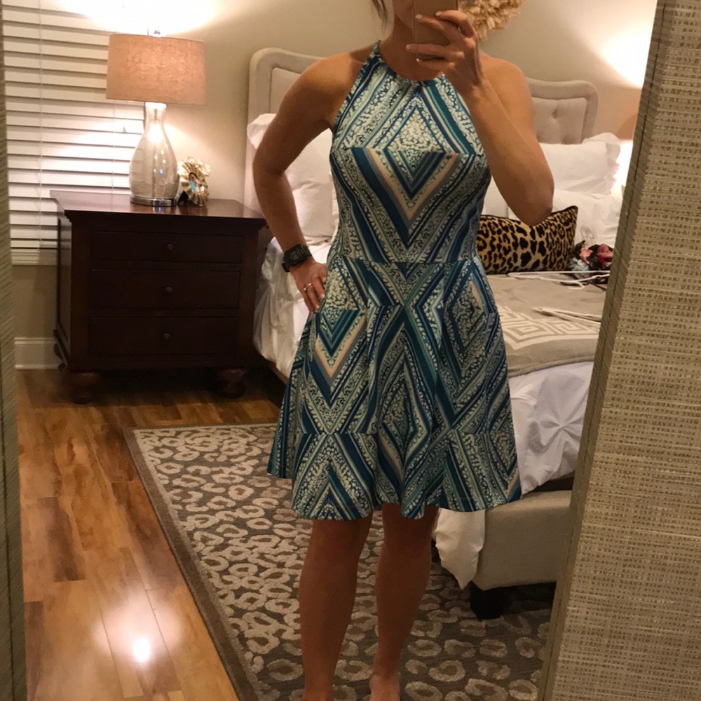 Geometric print dress